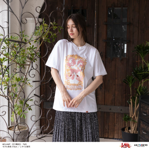 『魔法騎士レイアース』第2弾 デコラティブTシャツ 4(アスカ&タータ&タトラ)ホワイト